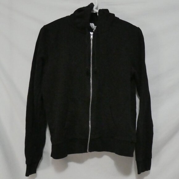 DIVIDED - H&M Basic | medium | Black Zip-Up Hooded Sweatshirt - Picture 2 of 15